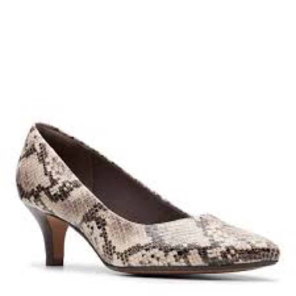 Clarks Linvale Jerica Pumps In Natural Snake Size… - image 2